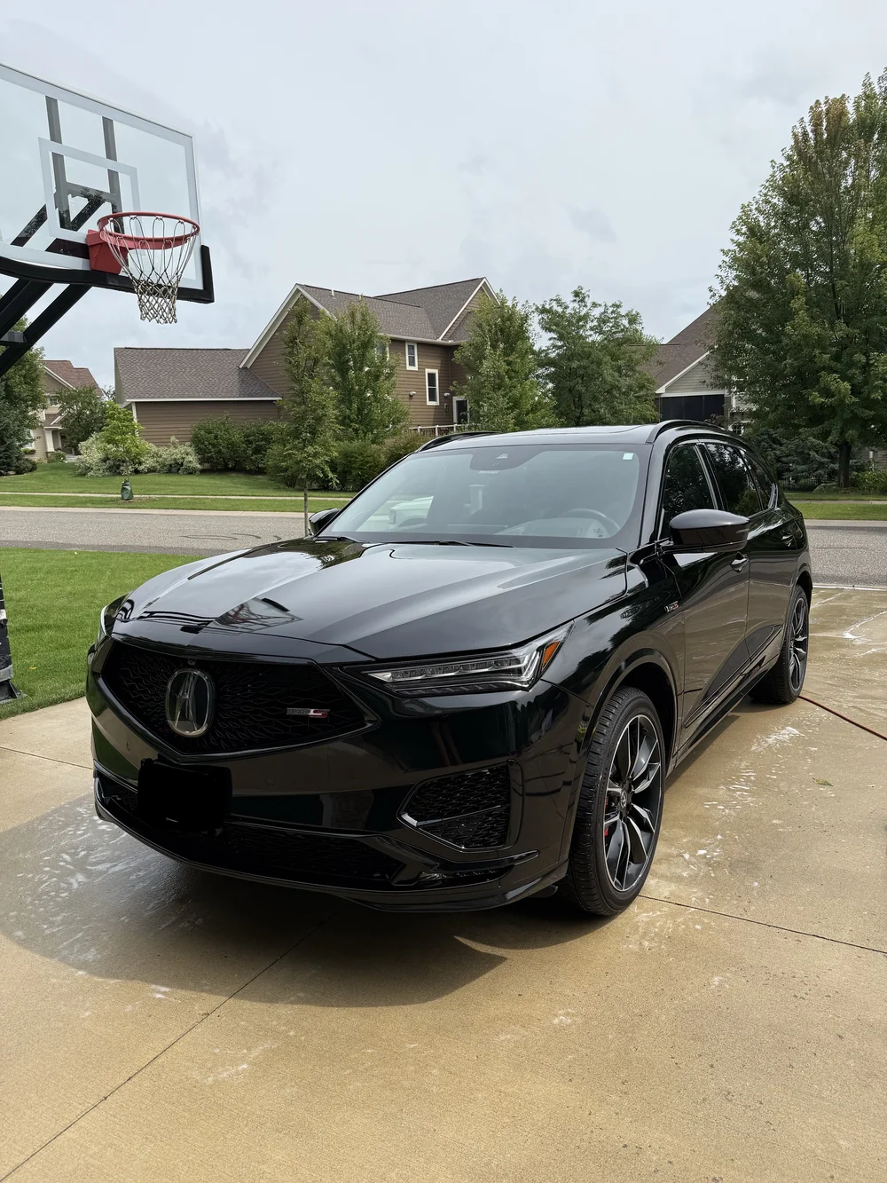 Freshly detailed black Acura SUV